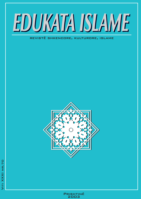 Kopertina e revistës Edukata islame nr 70